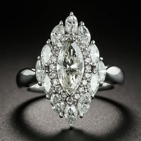 Estate 1.02 Carat Marquise-Cut Diamond Ring - Antique & Vintage Engagement Rings