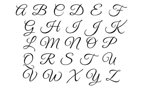 Cursive Alphabet Stencils Single Letters or Entire Alphabet - Etsy UK