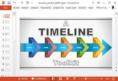 Animated Timeline Maker Template For PowerPoint