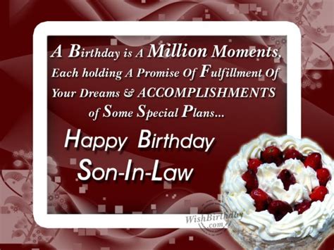 Birthday Wishes For Son In Law - Birthday Images, Pictures