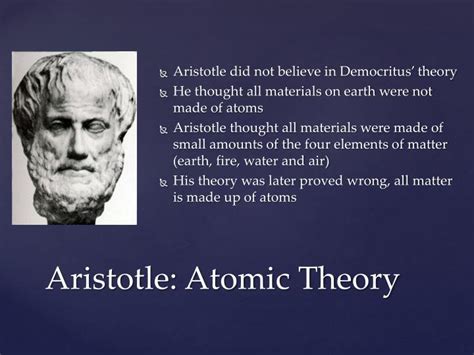 Aristotle Atomic Theory Model