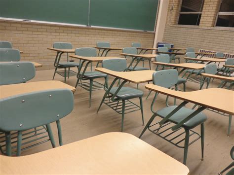 Student Desks in Classroom Picture | Free Photograph | Photos Public Domain