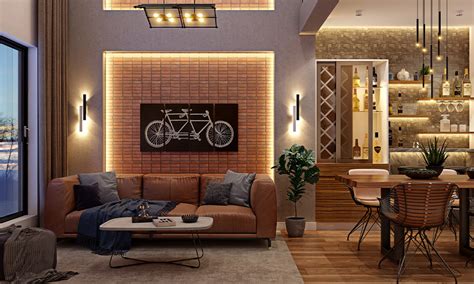 Brick Wall Living Room Design | Baci Living Room