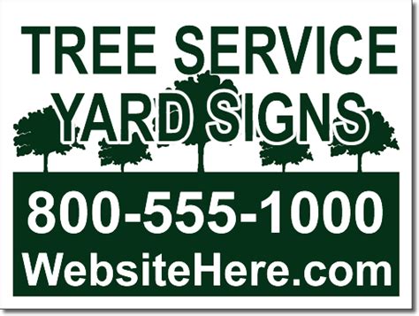 Tree Service Yard Signs - 100 Signs and Stakes 24x18