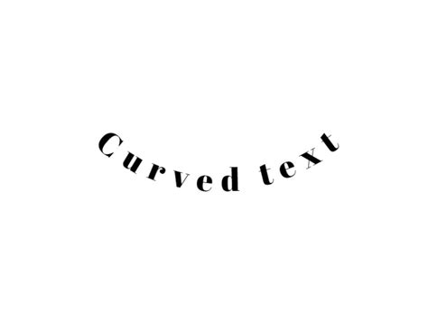 Curved Text Font