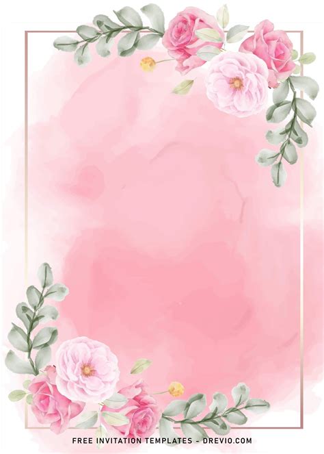 Wedding Invitation Background Pink