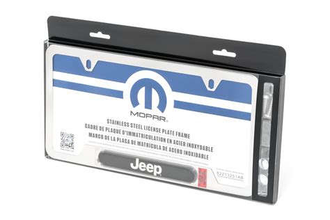 Mopar License Plate Frame with Jeep Logo | Quadratec