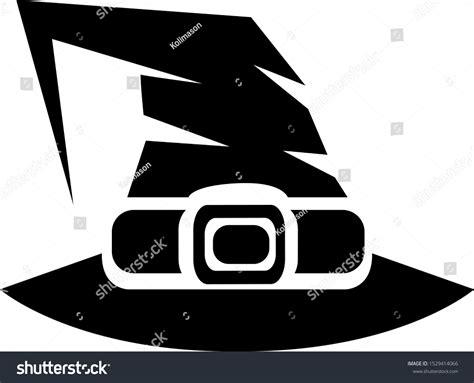 Black Silhouette Halloween Witch Hat Vector Stock Vector (Royalty Free) 1529414066 | Shutterstock