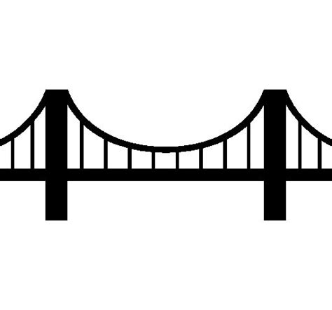 Bridge clip art black and white free clipart images – Clipartix