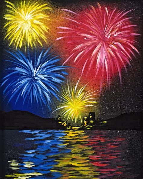 Adult Class - “Fireworks Over The Bay” | Paint & Sip Studio Temecula