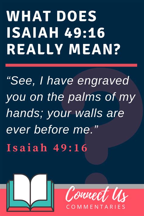 Isaiah 49:16 Meaning of I Have Engraved You on the Palms of My Hands – ConnectUS