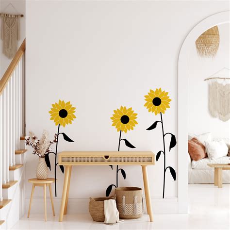 Living Room: Sunflower Wall Decal - Vinyldesign