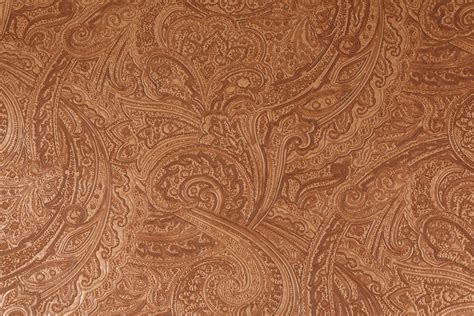 Richloom Valpariso Embossed Vinyl Upholstery Fabric in Saddle