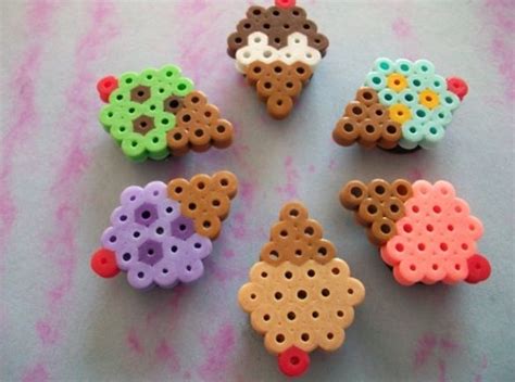 Yummy ice cream Melty Bead Patterns, Pearler Bead Patterns, Perler Patterns, Beading Patterns ...