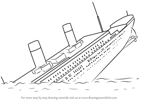 Sinking Titanic Drawing