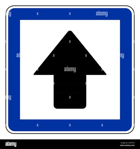 Up arrow and road sign Stock Photo - Alamy