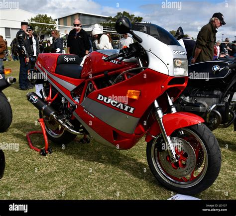 ducati 750 sport desmo in silver and red Stock Photo - Alamy