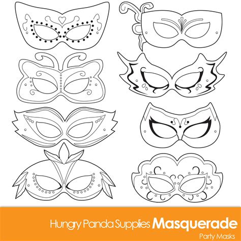 Masquerade Masks Masquerade Mask Printable Masquerade Mask - Etsy