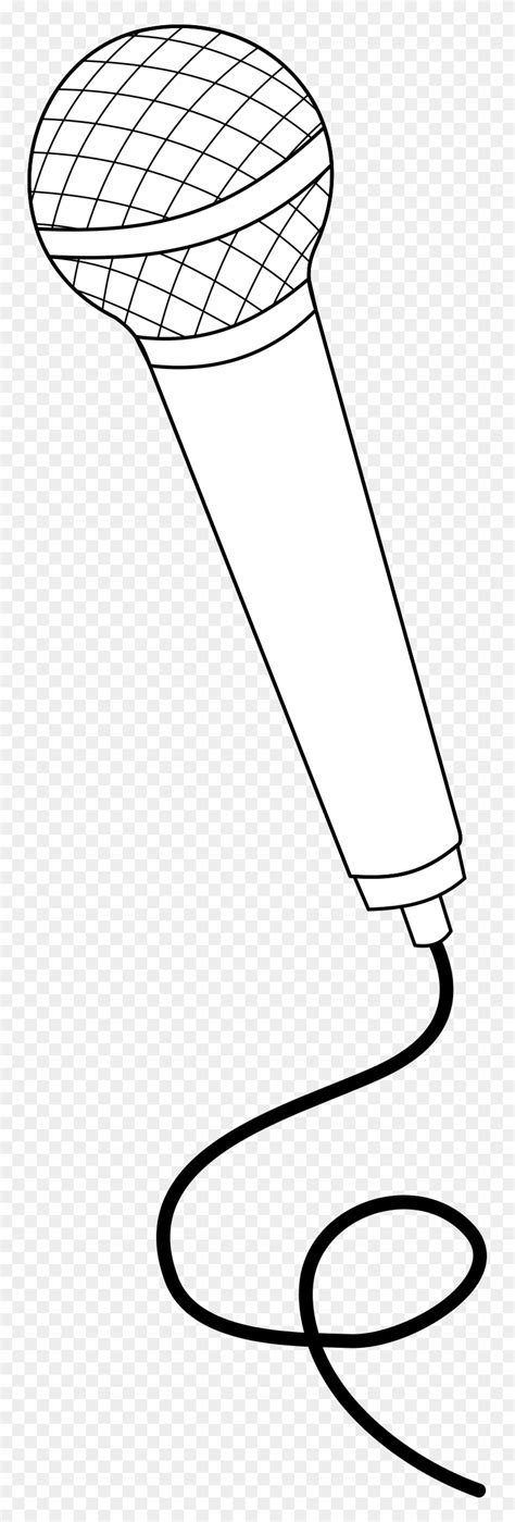 Microphone Clipart Outline - Microphone Line Drawing, HD Png Download - 749x2400(#1836415) - PngFind