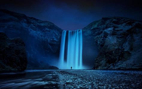 Waterfall Night Wallpapers - Wallpaper Cave