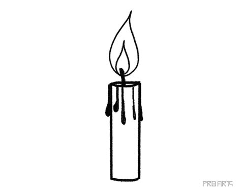 Candle Drawing for Kids - PRB ARTS