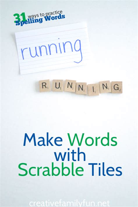 Make Scrabble Tile Spelling Words | Spelling words, Teaching sight words, Spelling practice