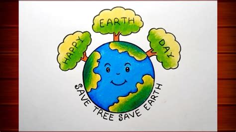 Save Earth Poster Drawing Earth Day Poster Making Cute Earth Drawing | The Best Porn Website