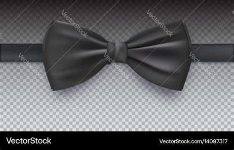 Realistic black bow tie Royalty Free Vector Image