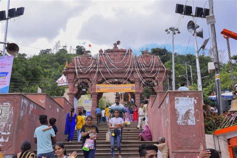 The Main Gate To the Temple of Maa Chamunda and Maa Tulja Bhavani, Devotees Visiting the Temple ...