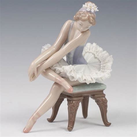 Lladro Porcelain Seated Ballerina