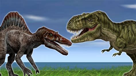 Jurassic Park Spinosaurus Vs Tyrannosaurus