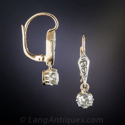 Antique Diamond Drop Earrings