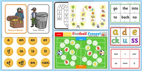 Phase 2 Phonics Games Activity Pack - letters and sounds, phase