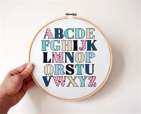 PATTERN Alphabet Modern Cross Stitch - Etsy