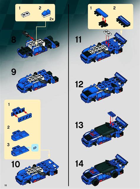 LEGO Brick Street Customs Instructions 8154, Racers