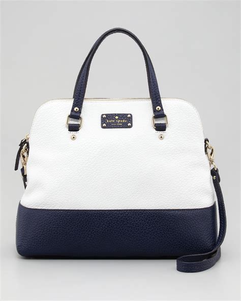 Kate spade new york Satchel Bag in White | Lyst