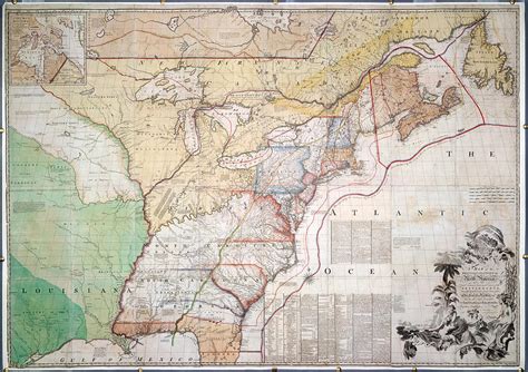 Map: North America, 1775 Painting by John Mitchell - Pixels