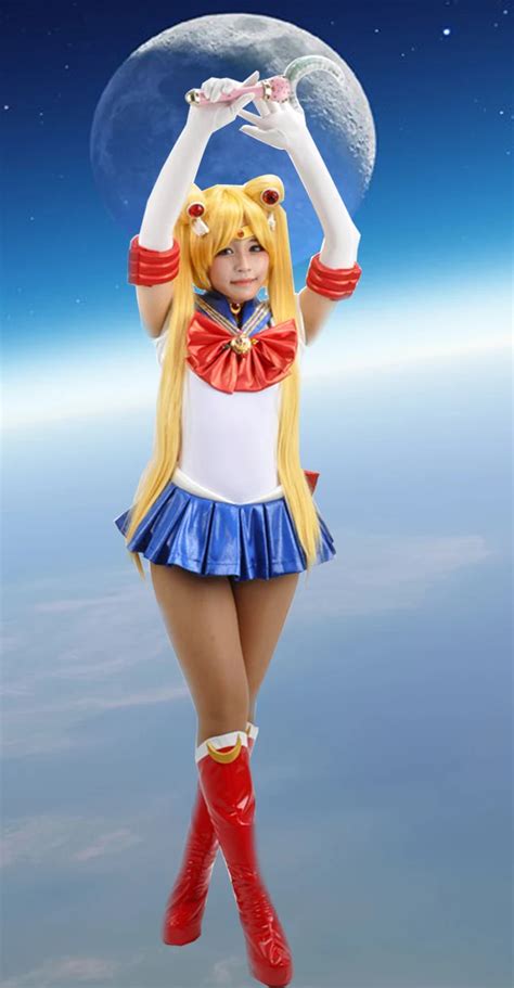 Free Shipping Sailor Moon Princess Sailor Moon Tsukino Usagi Make Up Suit Anime Cosplay Costume ...