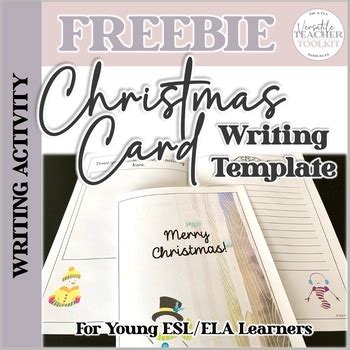 Christmas Card Writing Template Freebie | TPT