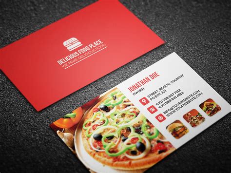 FREE Delicious Food Business Card on Behance