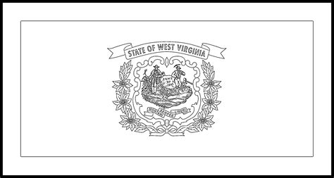 West Virginia Flag Coloring Page – State Flag Drawing – Flags Web