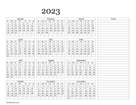 Free Printable Calendar 2023 One Page - Printable And Enjoyable Learning