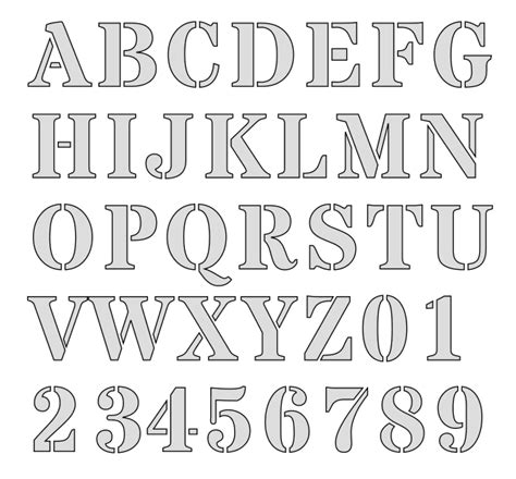 Printable Bubble Alphabet Stencils