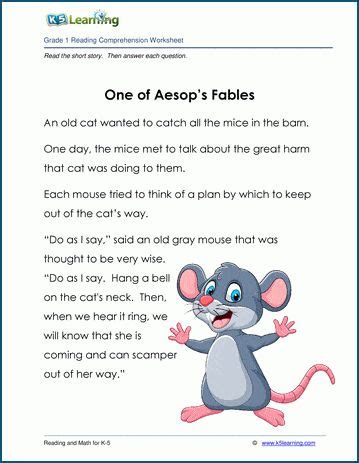 Fable Worksheets