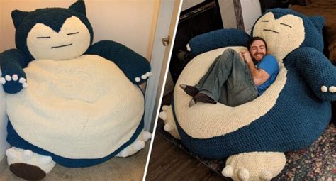 This Snorlax Bean Bag is The Best Thing to Rest on For Pokemon Fans