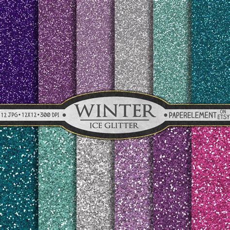 Glitter Digital Paper: Blue Glitter Paper, Pink and Purple Glitter Paper, Girly Glitter ...