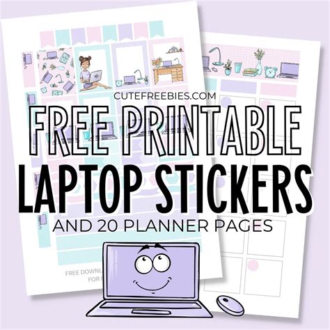 Free Printable Laptop Stickers And Planner - Cute Freebies For You