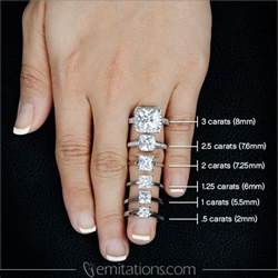 1 Carat Diamond Ring Princess Cut - Diamond