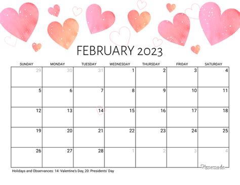 February 2023 Calendar Page Printable – Get Calender 2023 Update