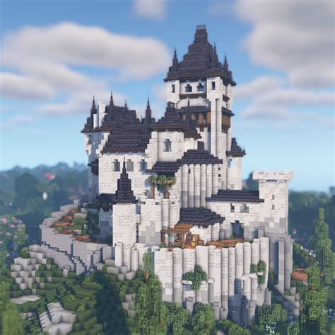 Built a White Castle, happy with the results :)! : Minecraft | Minecraft castle, Minecraft ...